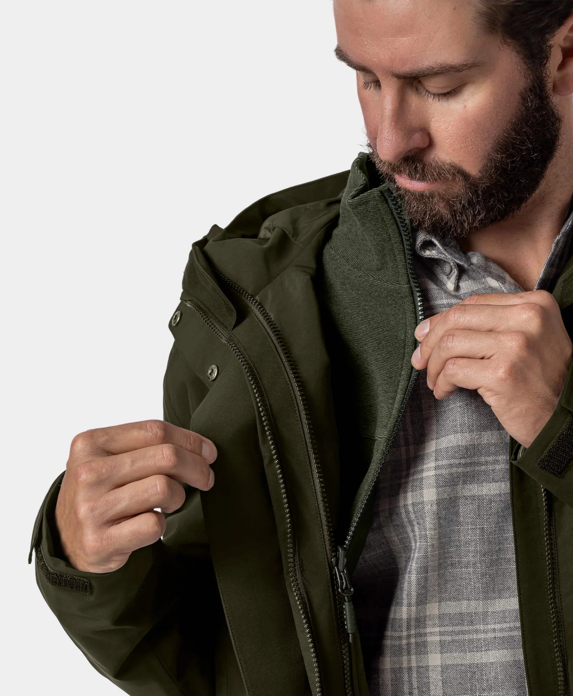 River Ridge Men’s 3-in-1 Heated Jacket with Fleece Liner