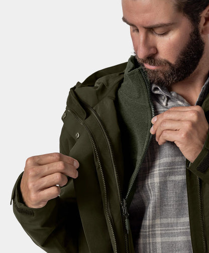 River Ridge Men’s 3-in-1 Heated Jacket with Fleece Liner