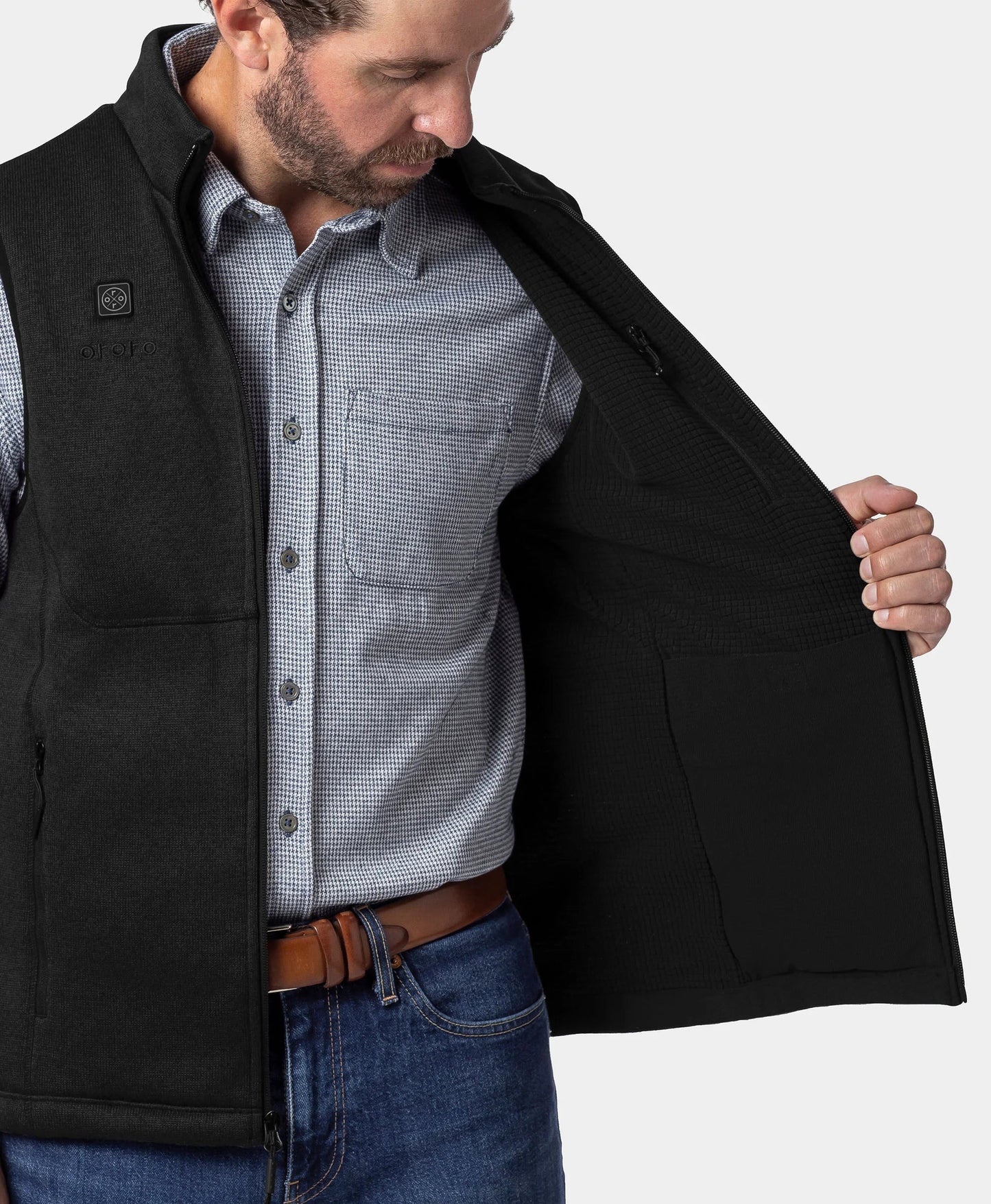 Augusta Tournament Men's 4-Zone Heated Sweater Fleece Vest