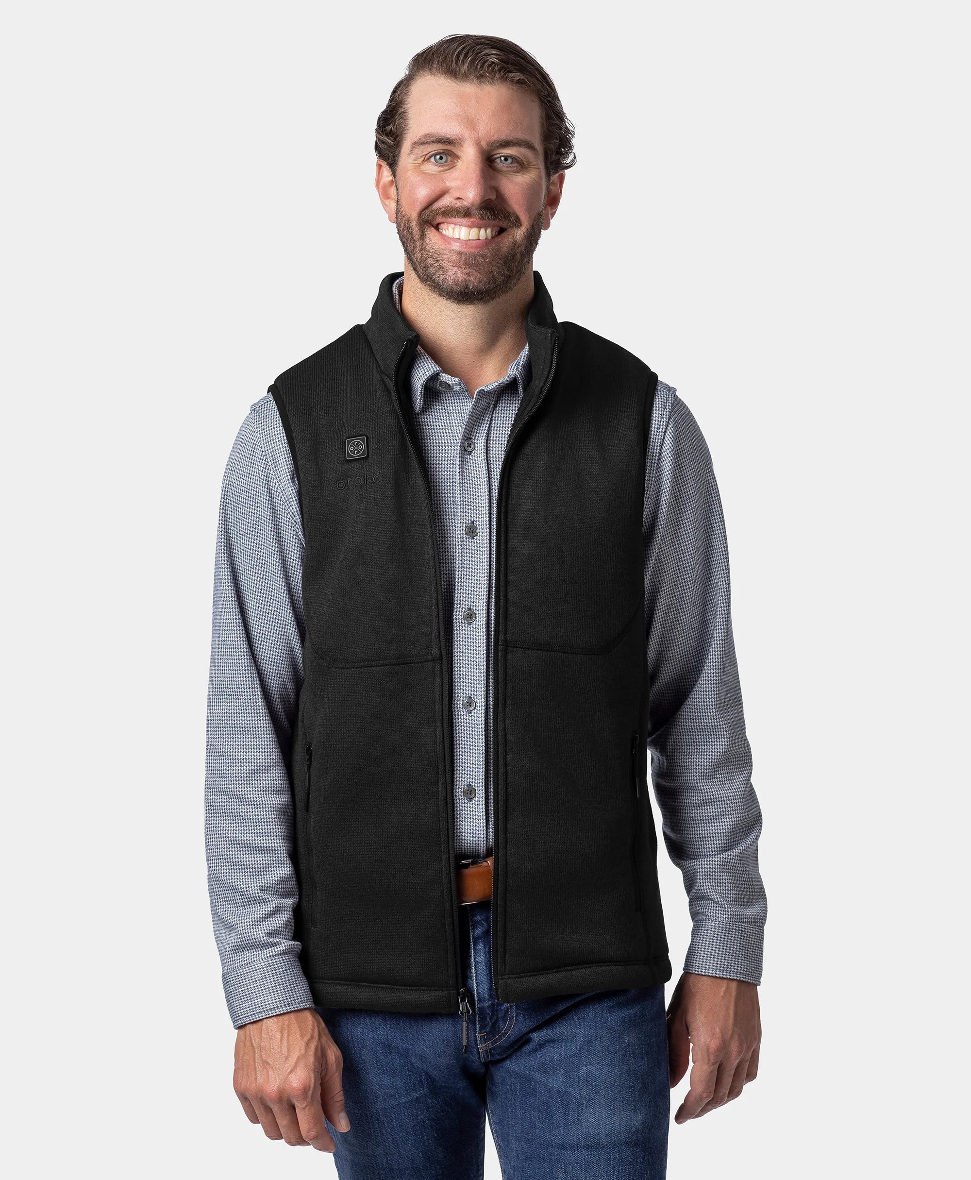 Augusta Tournament Men's 4-Zone Heated Sweater Fleece Vest, Thumbnail 17