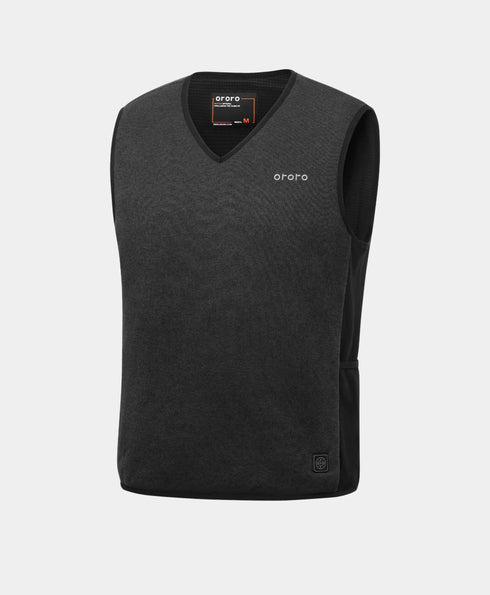 Men's 4-Zone Heated Fleece V-Neck Liner Vest ,view 1