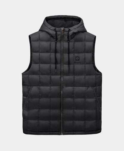 PuffLyte Men's 5-Zone Hooded Heated Vest Black