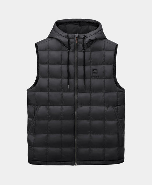 PuffLyte Men's 5-Zone Hooded Heated Vest Black ,view 2