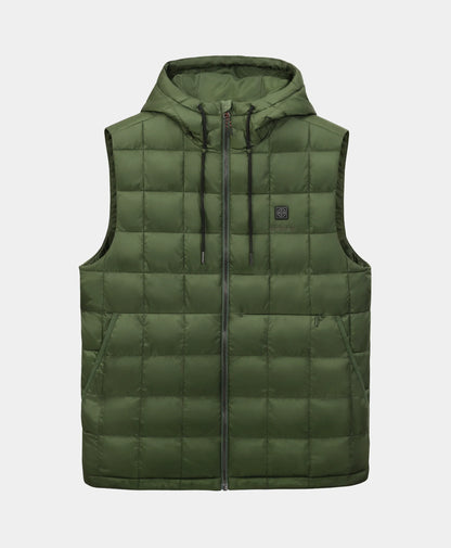 PuffLyte Men's 5-Zone Hooded Heated Vest green