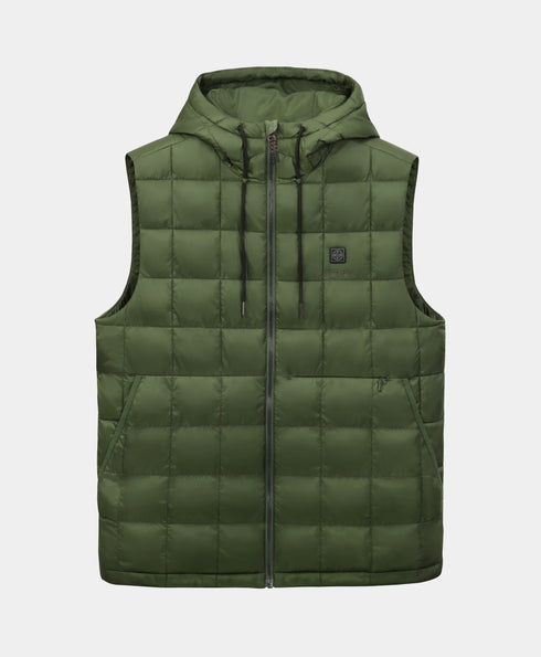 PuffLyte Men's 5-Zone Hooded Heated Vest green ,view 1