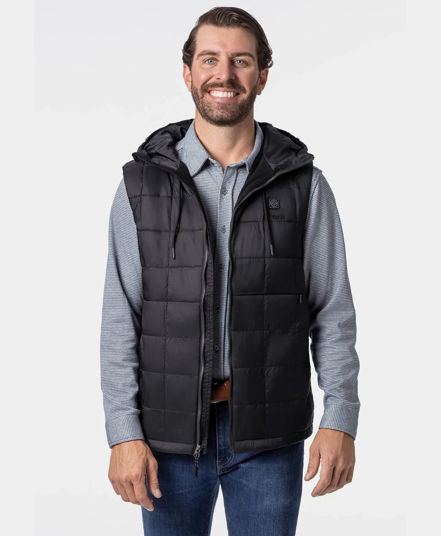 PuffLyte Men's 5-Zone Hooded Heated Vest