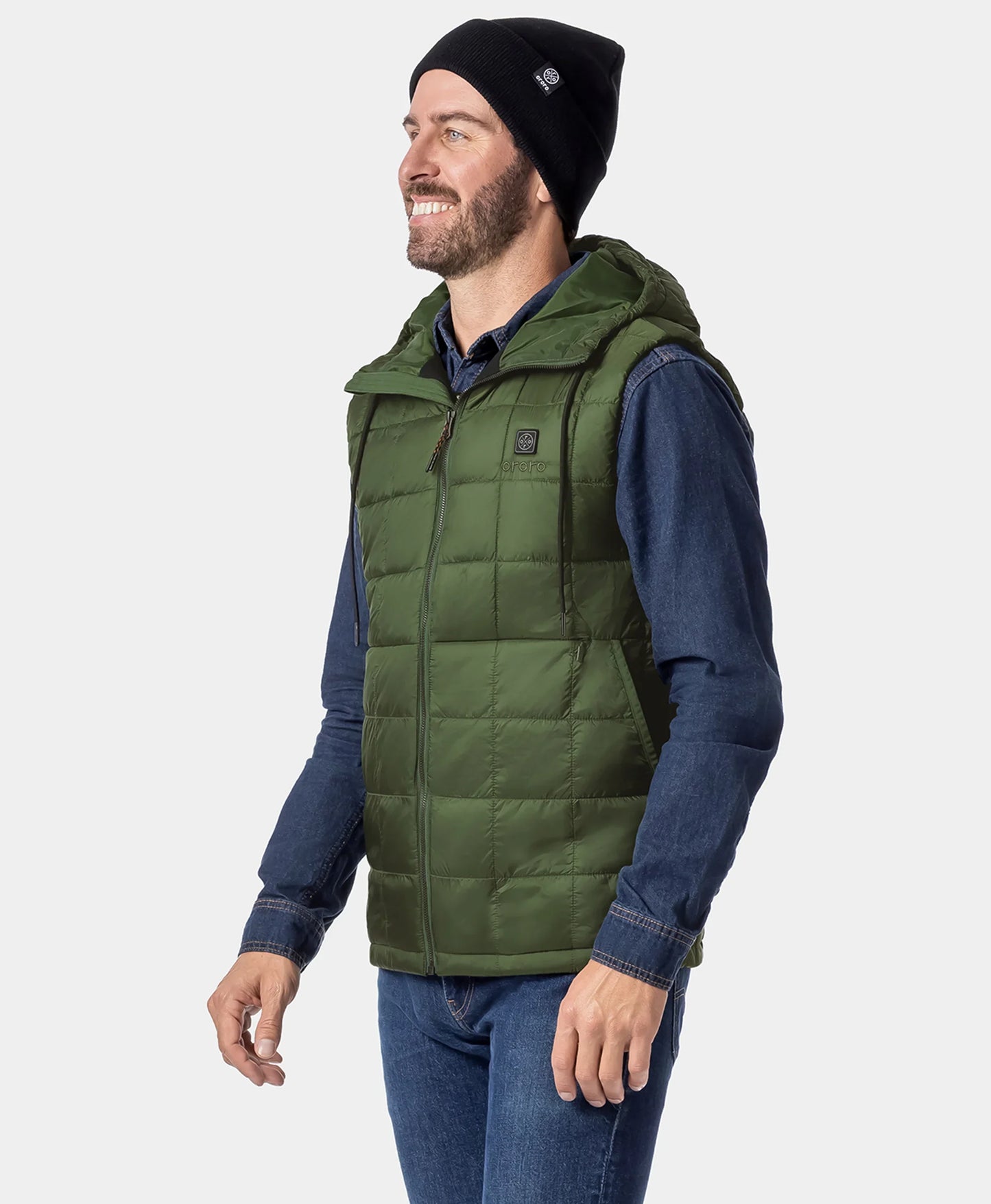 PuffLyte Men's 5-Zone Hooded Heated Vest