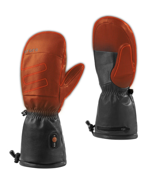 "Duluth" Unisex Heated Leather Chopper Mittens ,view 2