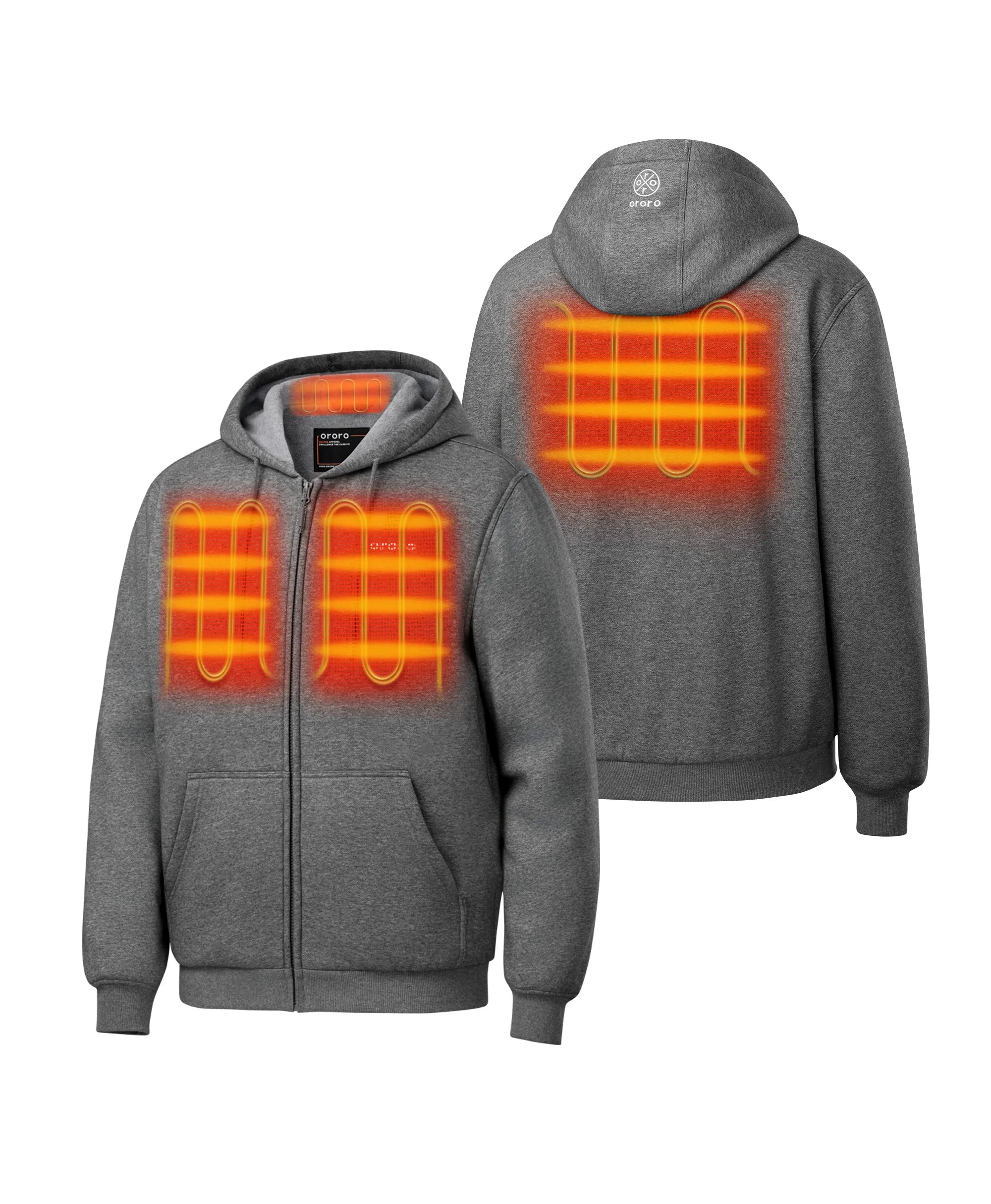 Element Unisex 4-Zone Fleece Heated Hoodie, Thumbnail 2