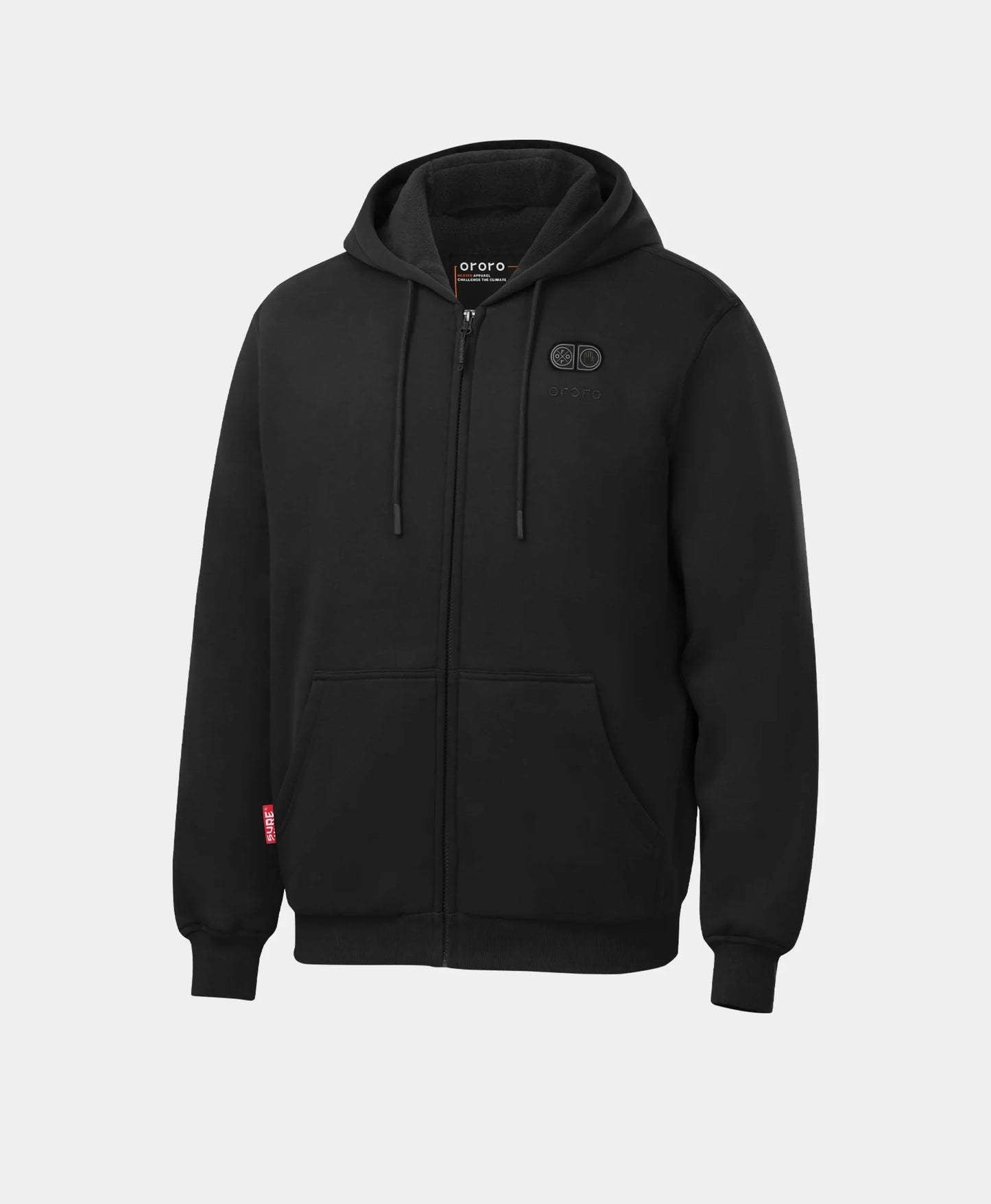 Front view of SureWarm? Unisex 6-Zone Fleece Heated Hoodie