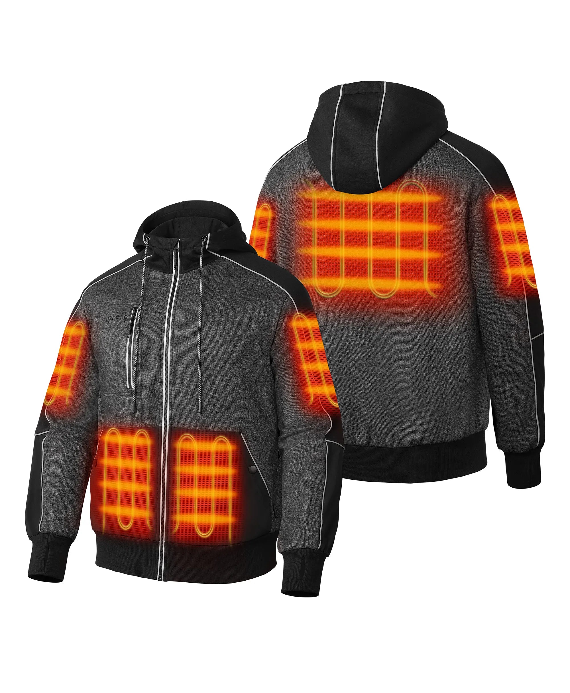 Wayne Unisex 5-Zone Heated Full-Zip Hoodie, Thumbnail 2