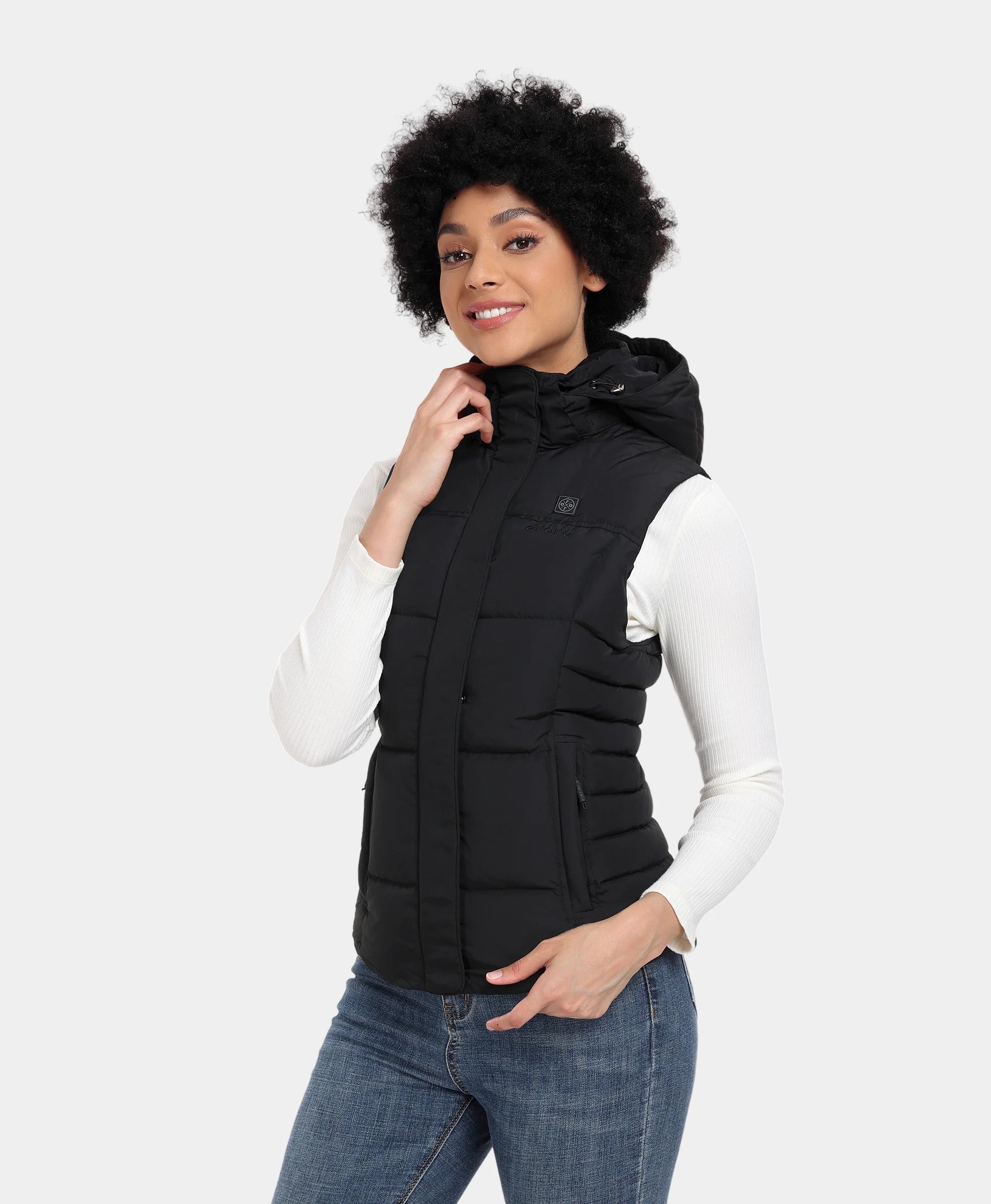 Women's Heated Down Vest - Slim Fit, Thumbnail 3