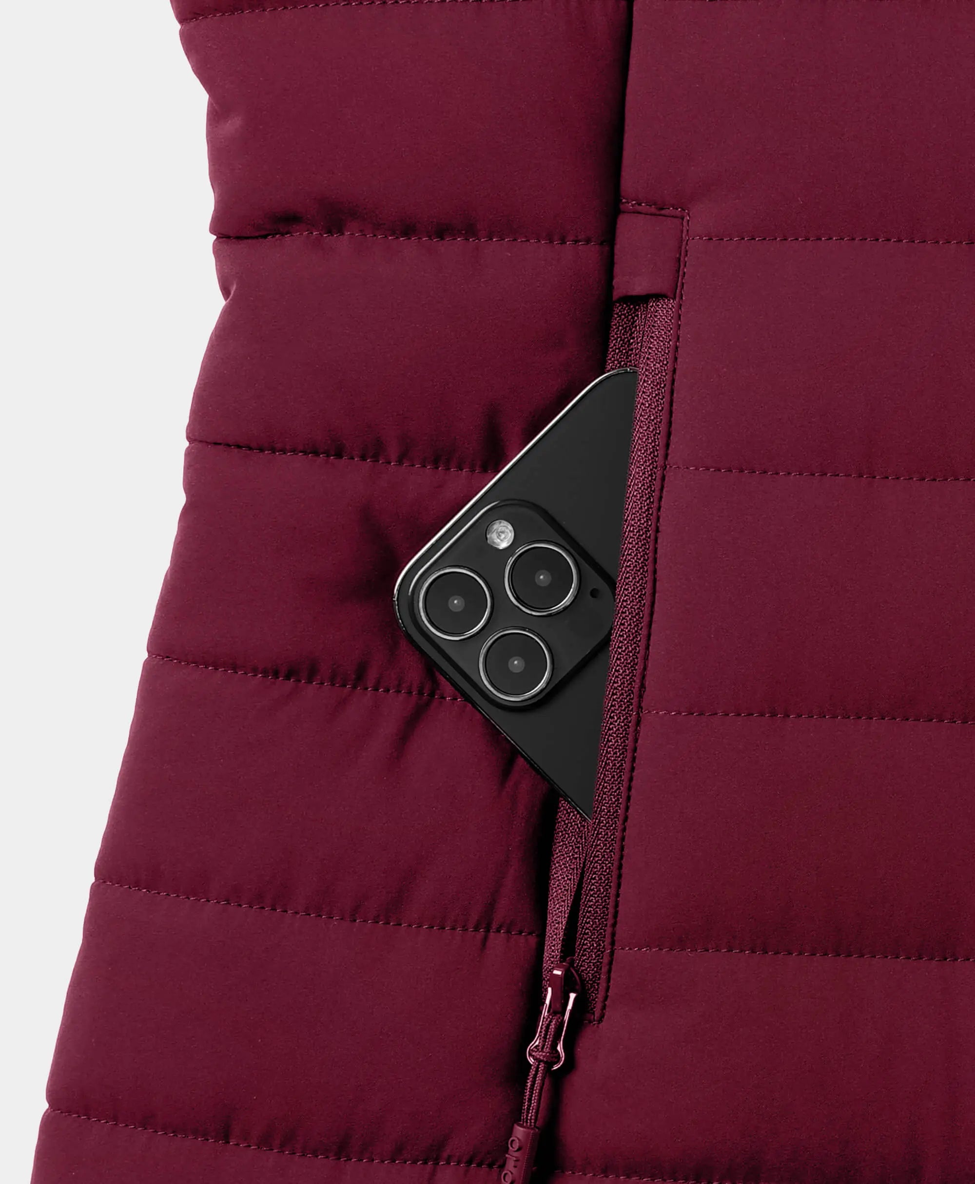 "Tribeca" Women's Heated Long Puffer Vest - New Colors, Thumbnail 35