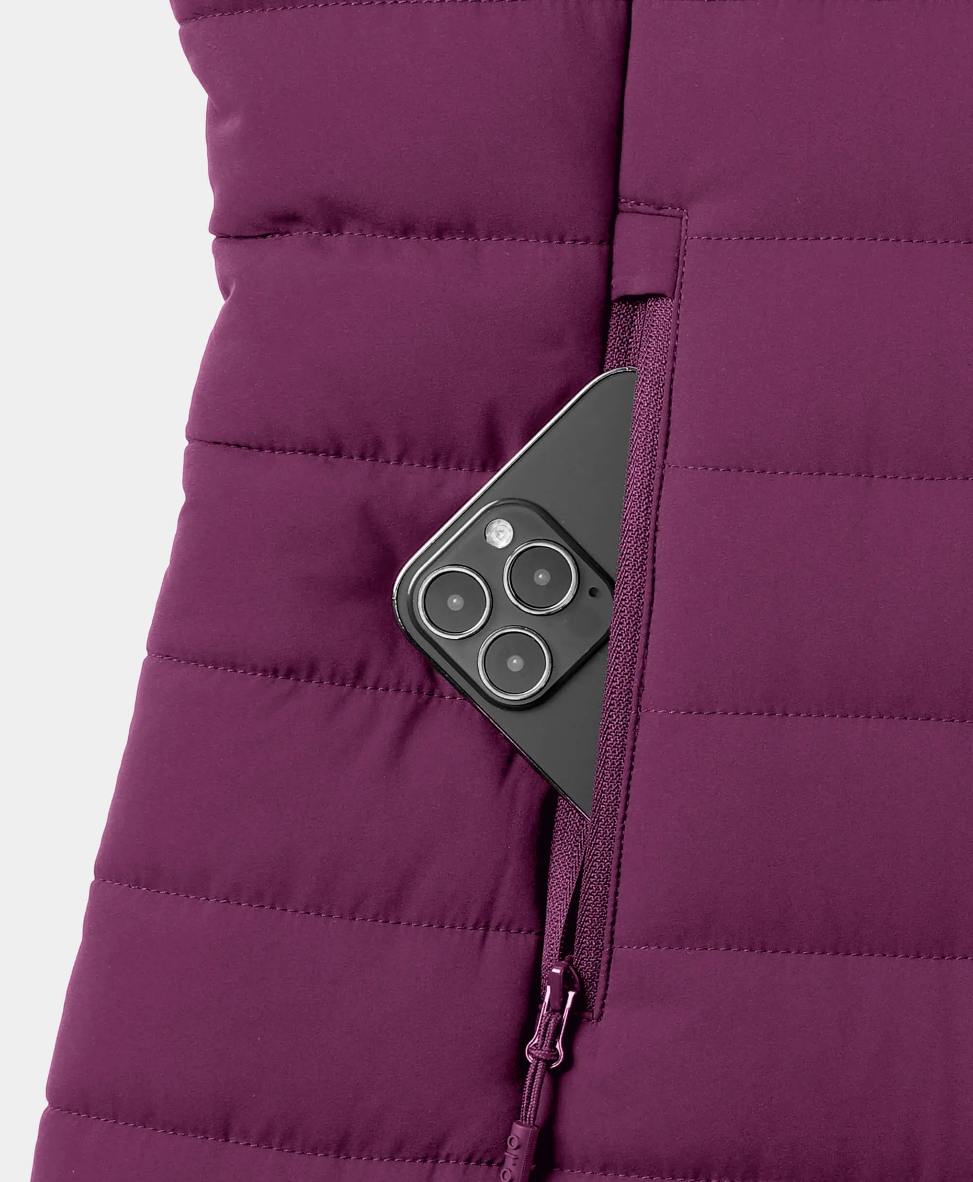 "Tribeca" Women's Heated Long Puffer Vest - New Colors, Thumbnail 45