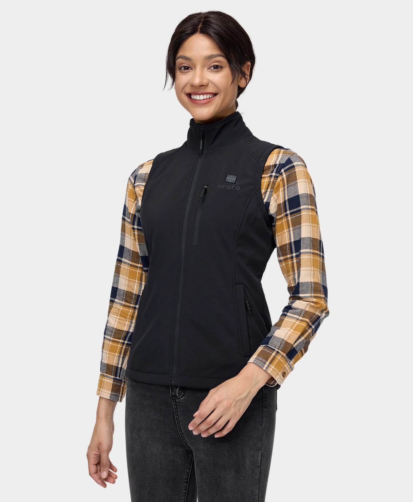 Women's Heated Softshell Vest - Black