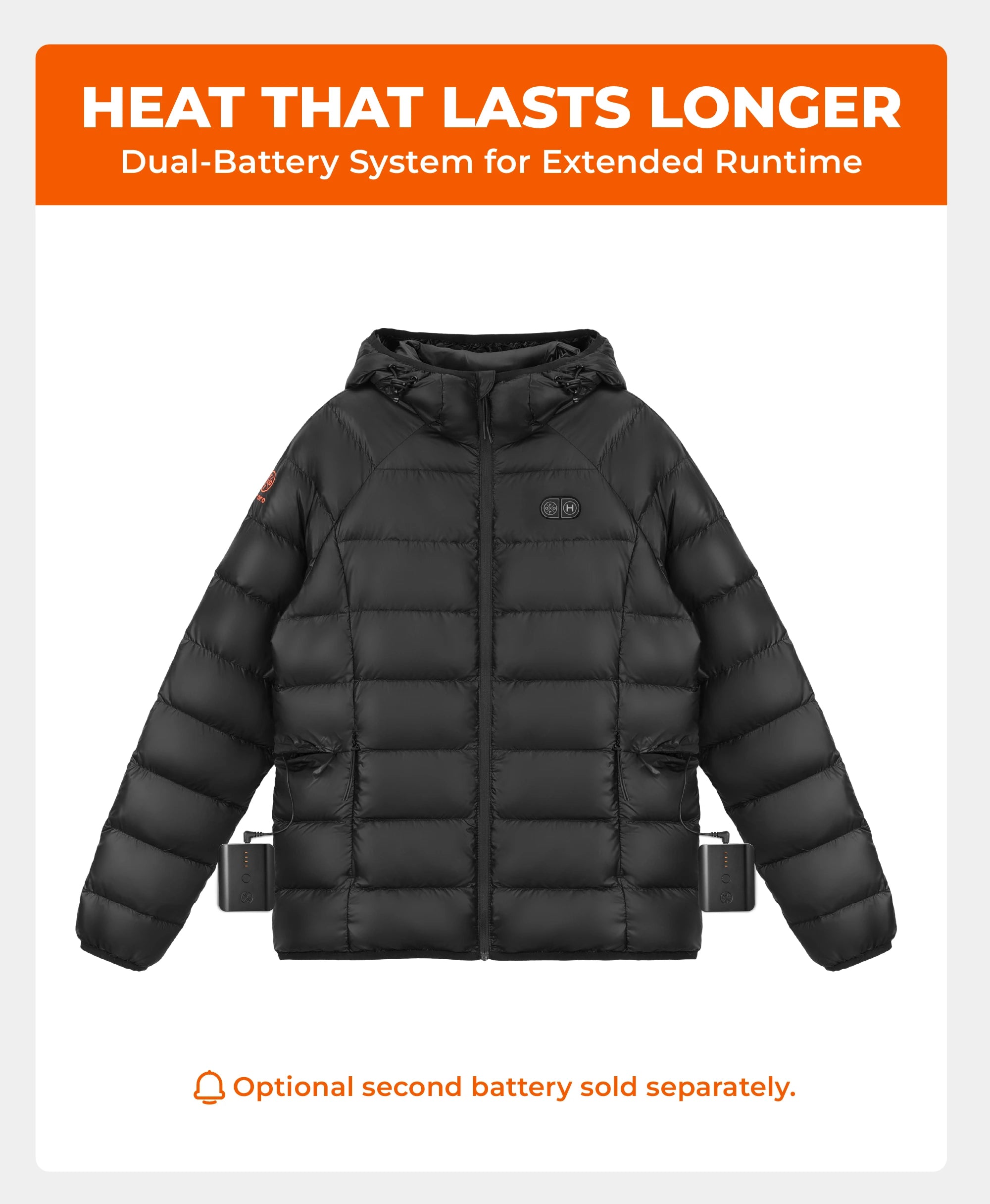 AeroPro Women's 8-Zone Packable Heated Down Jacket, Thumbnail 10