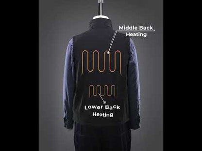 Men's Heated Softshell Vest - Black / Gray