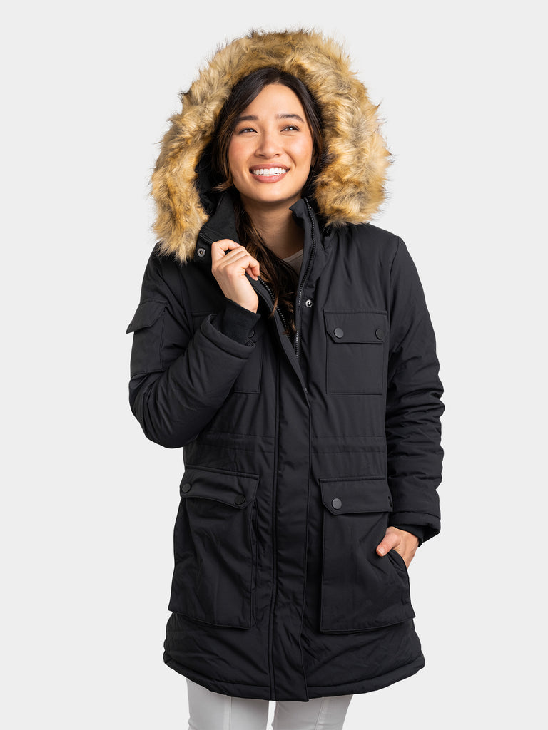 Heated parka deals jacket