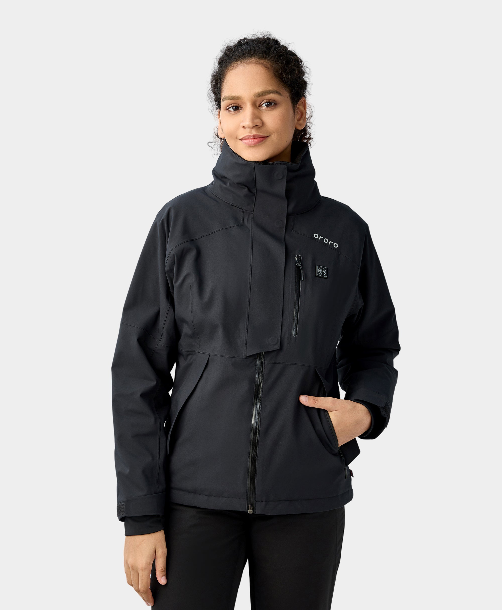 Women s Waterproof Heated Ski Jacket ororo Blue S