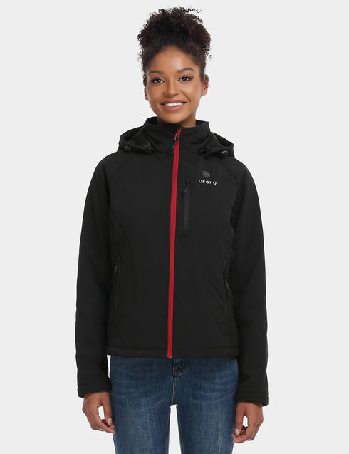 Women's Heated Jacket (4 Heating Zones) - Black & Red ,view 1