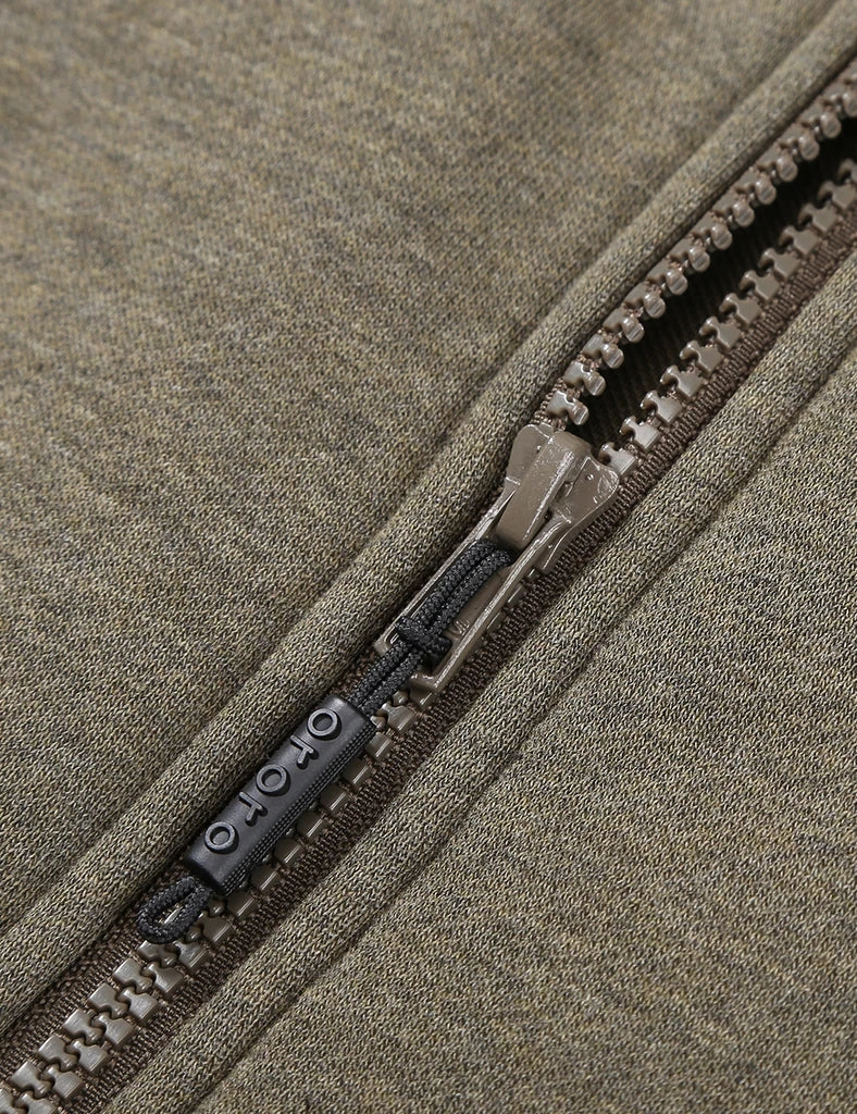 Men's Heated Full-Zip Fleece Jacket - Army Green, Thumbnail 5