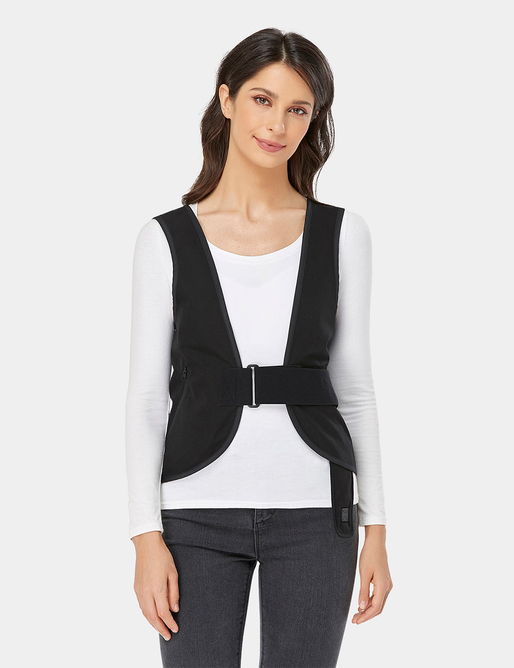 Unisex Adjustable Heated Vest - Black, Thumbnail 6