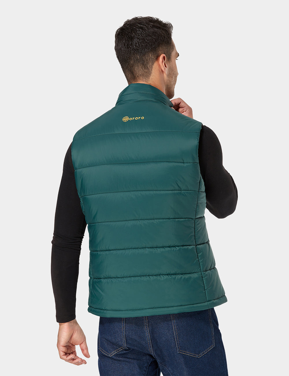 Men's Classic Heated Vest - Green & Gold, Thumbnail 4