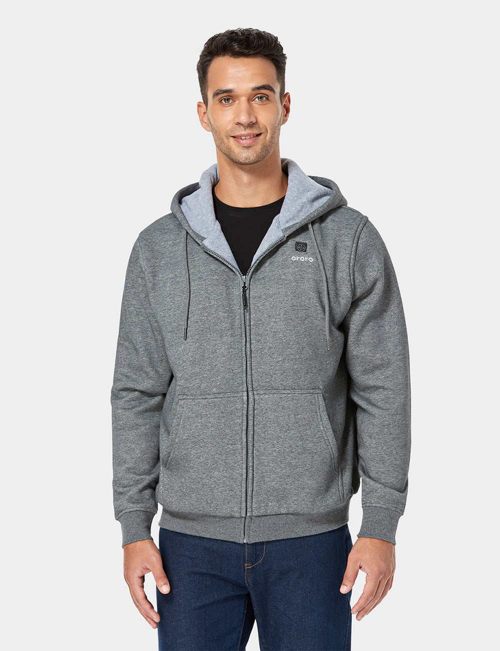 (Open-box) Unisex Heated Fleece Hoodie, Thumbnail 2