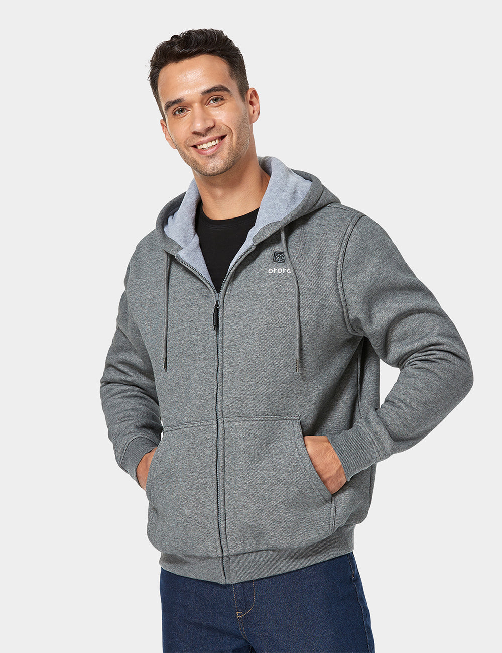 (Open-box) Unisex Heated Fleece Hoodie, Thumbnail 3