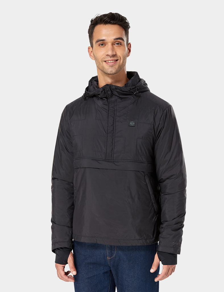 Hoodie under windbreaker top