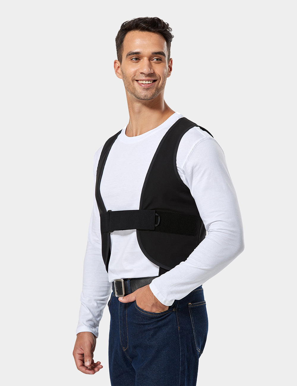 Unisex Adjustable Heated Vest - Black, Thumbnail 4