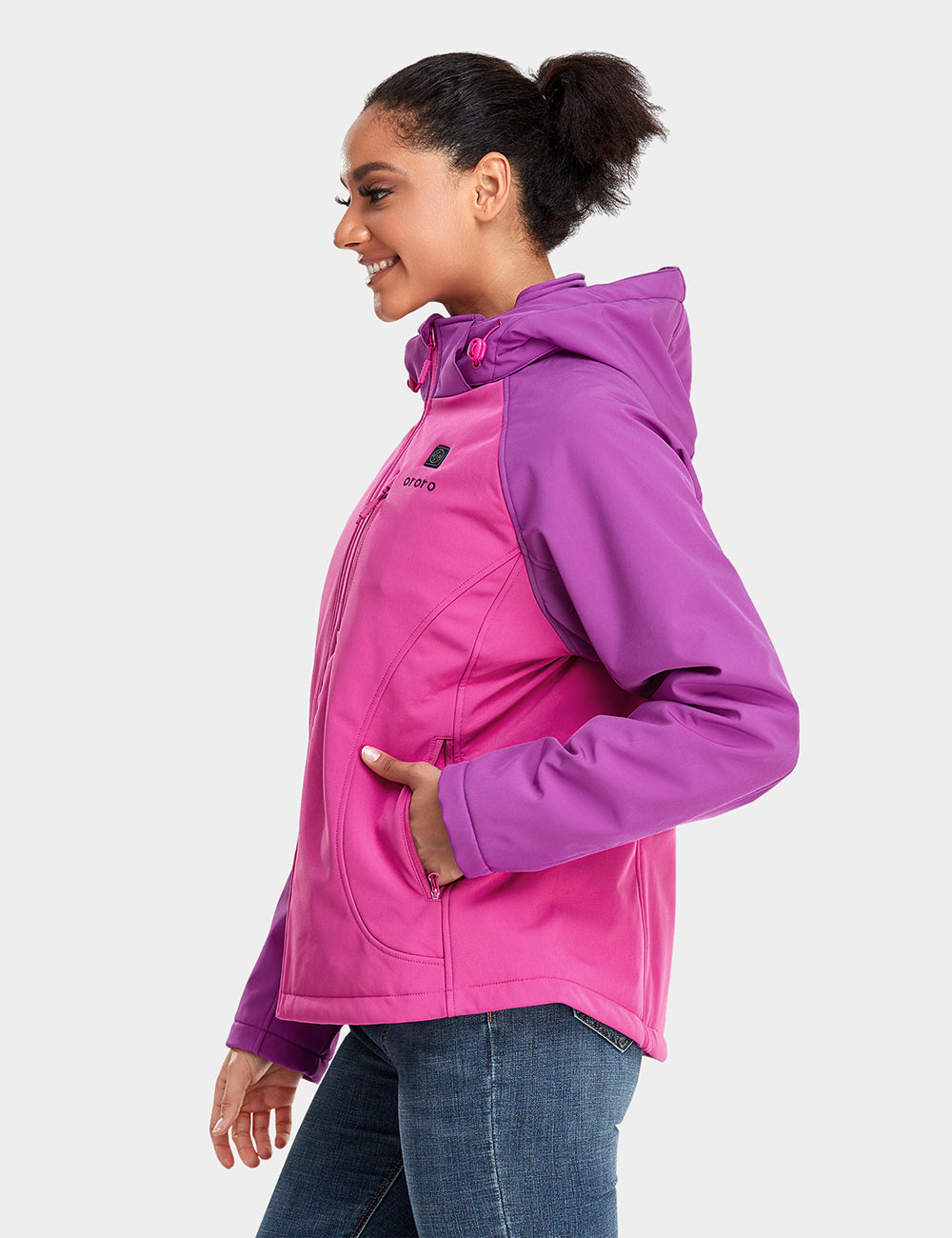Women's Heated Jacket - Pink & Purple, Thumbnail 3