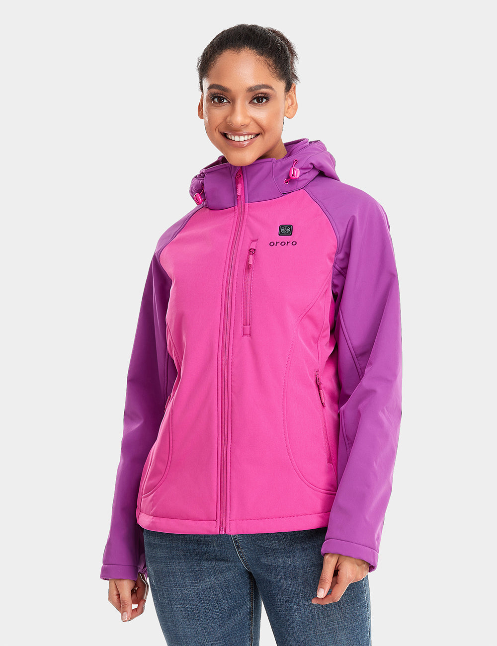 Pink heated jacket on sale