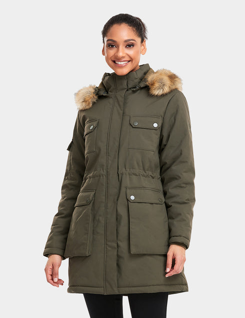Women's Heated Thermolite® Parka - Olive ,view 1