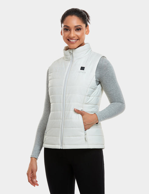 Bundle Deal - Women's Classic Heated Vest - Off White & Extra Mini 5K Battery ,view 2