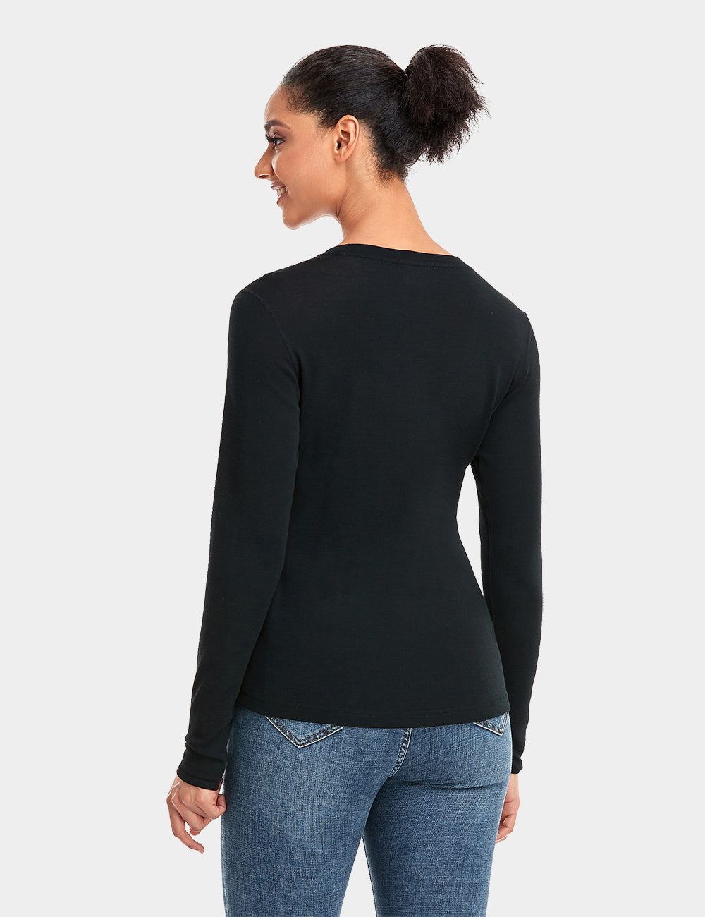 Women's Merino Wool Crew Neck Sweater, Thumbnail 3