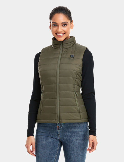 Women's Classic Heated Vest - Green ,view 1