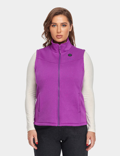 Women's Heated Fleece Vest - Purple