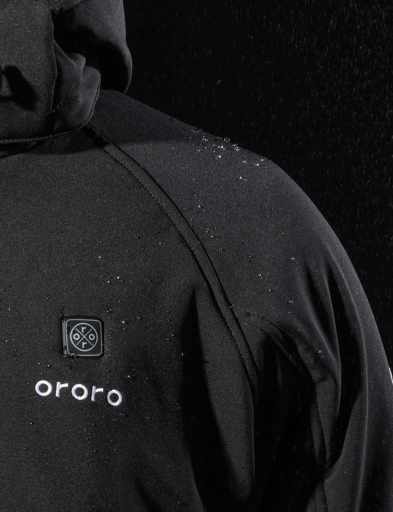 Men s Heated Jacket with Battery Detachable Hood ORORO Canada