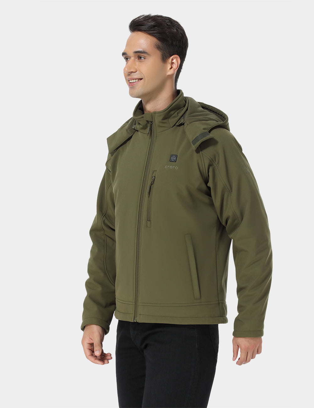 Men's Classic Heated Jacket - Green, Thumbnail 3