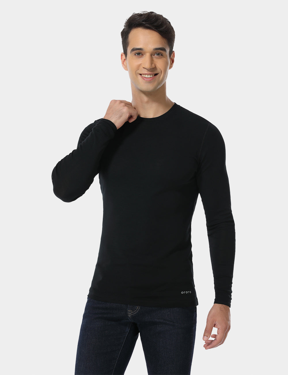 Men's Merino Wool Crew Neck Sweater, Thumbnail 2