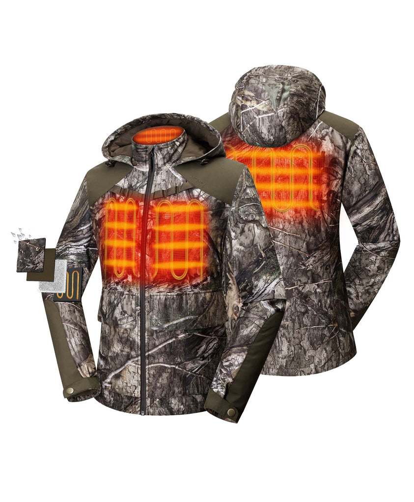 Women's Heated Hunting Jacket - Camouflage, Mossy Oak Country DNA ...