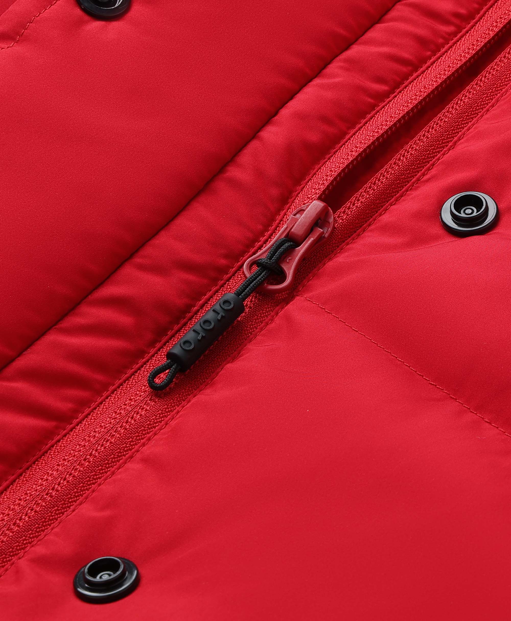 Gilet court chauffant en duvet pour femmes - Noir / Rouge, Thumbnail 27