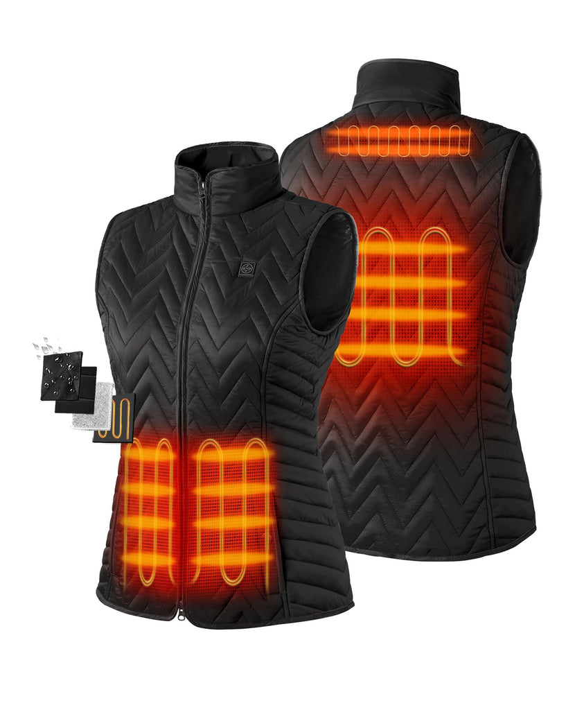 Women Heated Quilted Vest | Battery-Electric Heating | ORORO